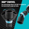 DURATECH 1/4" Drive Impact Universal Joint Socket Set, Swivel Socket