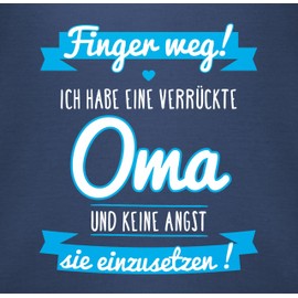 Shirtracer - Baby Bodysuit Long Sleeve Girl Boy - Sayings - Ich habe eine verrückte Oma Blue, 1 Navy Blue