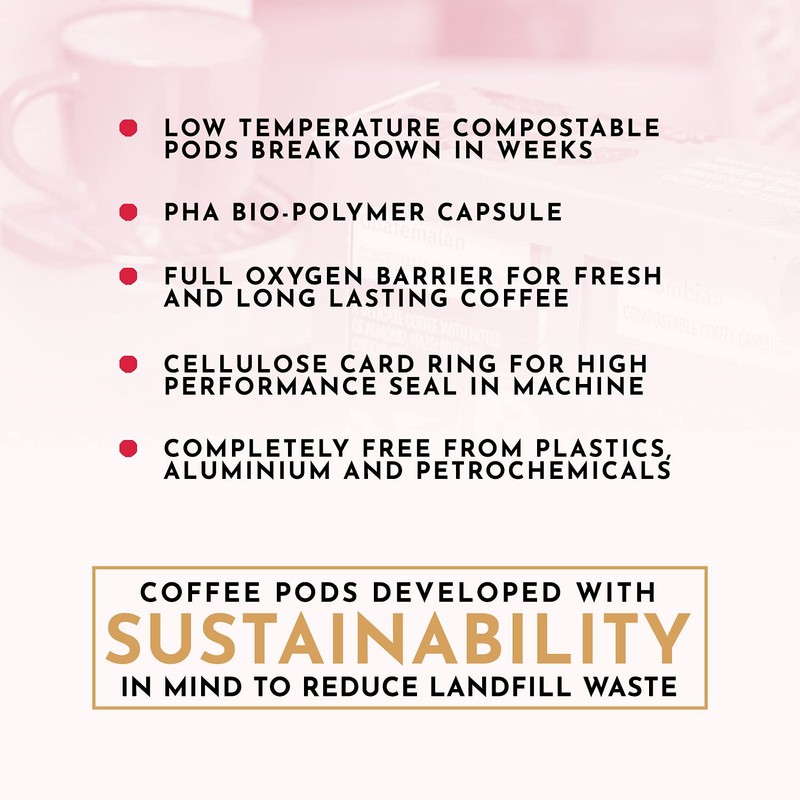 THE EDEN PROJECT Plastic Free Nespresso Compatible Coffee Capsules Costa