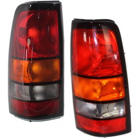 Evan Fischer Tail Light Lamp Set Compatible with 2004-2006 GMC Sierra 1500, Sierra 3500, 2005-2006 Sierra 1500 HD, Fleetside Driver and Passenger Side