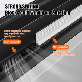 Volminex Window Weather Stripping Door Seal, Self Adhesive Mobile Home Windows Draft Stopper, Soundproof Windows for Thermal Insulation, Door Gap Sealing Strip, Window Weatherproofing (White, 157")