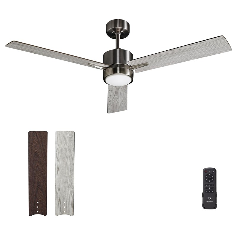 VAGIZM Ceiling Fan Downrod (Brushed Nickel, 6 Inch) - 3/4