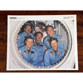 CREW OF SPACE SHUTTLE MISSION 51-I - NASA 8x10 COLOR PHOTO