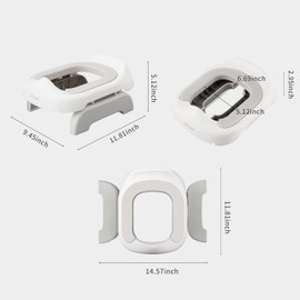 Gromast Travel Potty for Toddler Kids,2 in 1 Foldable Portable Potty Chair for Boys and Girls 18+ Months, Potty Training Toilet for Outdoor and Indoor Easy to Clean,Travel Toilet Seat for Baby