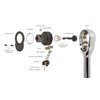 TEKTON 1/4 Inch Drive x 3 Inch Quick-Release Ratchet |