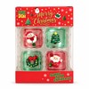 Christmas Mini Squishy Cube 4-Pack for Fidget Play – Squeezable