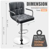 Huracan Swivel Counter Height Stool Set of 2 Grey Bar