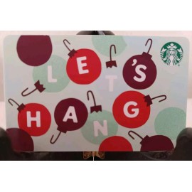 STARBUCKS CARD 2020 " LET'S HANG "  CHRISTMAS ORNAMENTS 🤶GREAT PRICENEW