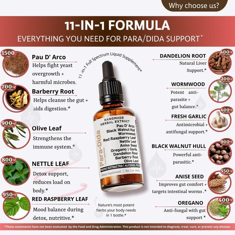 Para Dida Detox Wormwood + Black Walnut Hull Herbal Liquid