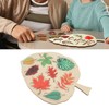 Wooden Leaf Shaped Puzzle Children Party Funny Jigsaw Puzzles Educational