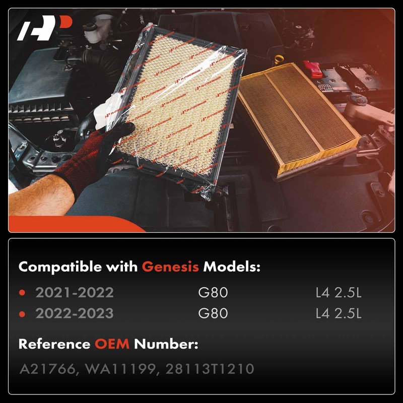 A-Premium 2-PC Engine Air Filter Compatible with Genesis G80 2021