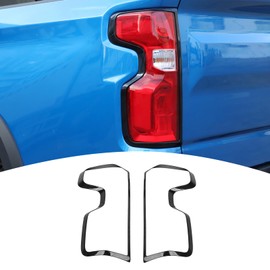 PDKLIN for Silverado Taillamps Stop Reverse Lights Cover Trim Bezel for Chevy Silverado 2019 up Black Exterior Accessories 2pcs