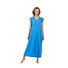 Shadowline Rosebud - Camisón Largo para Mujer, Zafiro, 2X