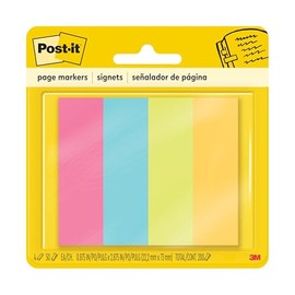 Post-it Marcadores de Pgina Adhesivos, 2.2 cm x 7.3 cm, Colores Ultra Variados, 4 pads, 50 marcadores por pad                                         