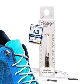 Leazy Round Elastic Laces For Hooking On, Rubber Shoelaces Without Tying, Perfect Fit And Stable Support For Sports And Leisure - White -