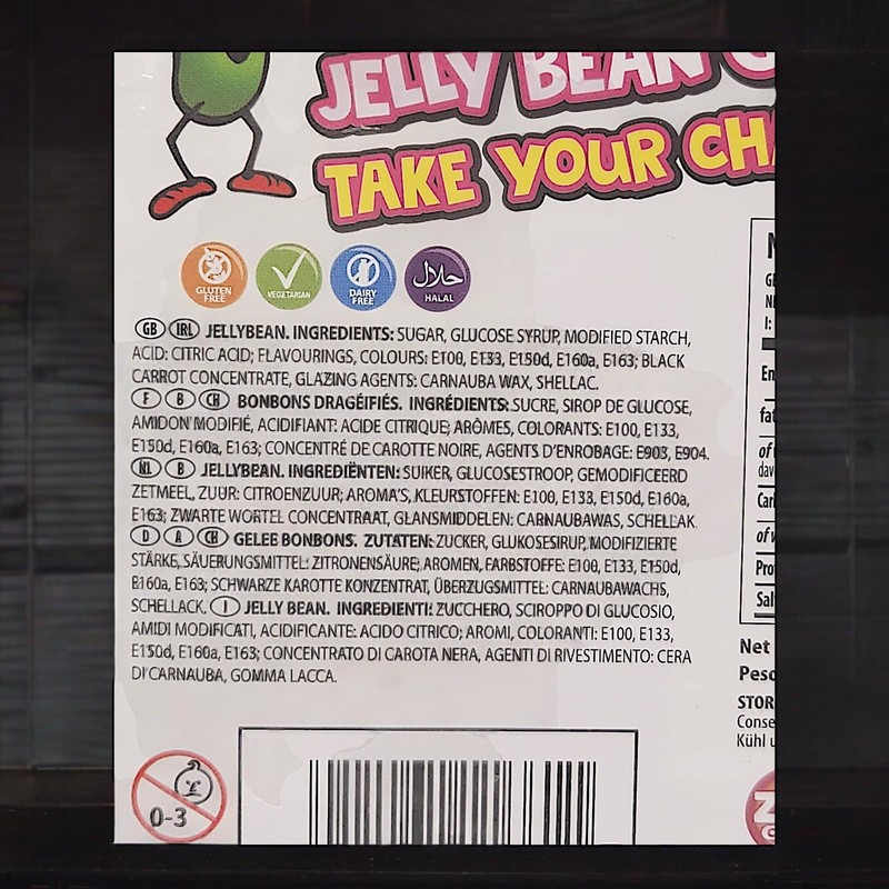 Jelly Bean Game Box with 6 Flavour Mixes Gluten-Free Vegetarian