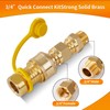 3/4'' Natural Gas Quick Connect Fittings - 4 PCS Solid