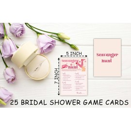 Nashville Bachelorette Party Games, Scavenger Hunt Rustic Bridal Shower Game Card, Western Cowgirl Themed Wedding/Engagement Party Ideas Activities Supplies Decorations(25 Cards) -C04
