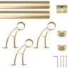 Bar Mount Foot Rail Kit, Satin Golden Finish Stainless Steel