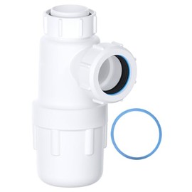 Universal Bottle Trap 40mm 1-1/2" with Anti-Slip Ring, Kitchen Sink Waste Kit, BS EN2574-1 Compliant Urinal Bottle Sink Trap for Efficient Drainage