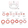 150Pcs Fiber Washer Insulation Flat Washer Assortment, 14 Sizes Red