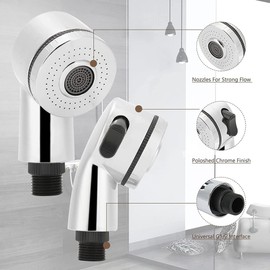 Nanddi Sprayer Head for Shampoo Bowl Side Control Button Sprayer Head for Pedicure Chair Spa, Sink Replacement Sprayer Head Part with Stainless Steel Filter Nozzle for Salon Hairdressers Barber Shop