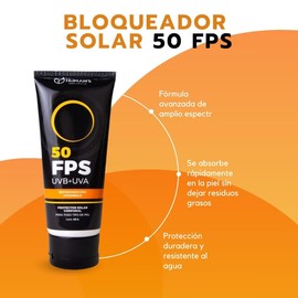 HUMAN’S HEALTH Bloqueador Solar SPF 50, Protector Solar Facial y Corporal, Amplia Protección UVA/UVB, Resistente al Agua, Textura Ligera, 95g