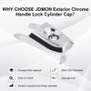 JDMON Front Driver Chrome Exterior Door Handle Lock Cylinder Cap
