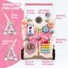 Giant bean Wooden Baby Push Walker for Girls Toddler Kids