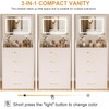 SonkYog Vanity Desk & Nightstand Combo - Flip Top Mirror,