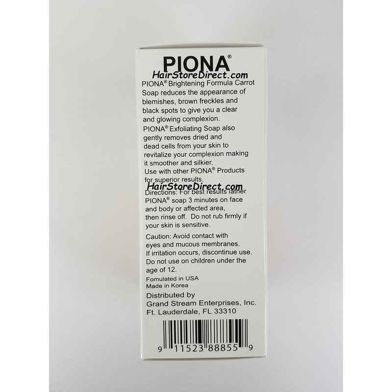 Piona Exfoliating & Carrot Soap 7oz