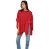 PULI Women's Pullover Poncho Elegant Viscose Knitted Loose Fitting Poncho