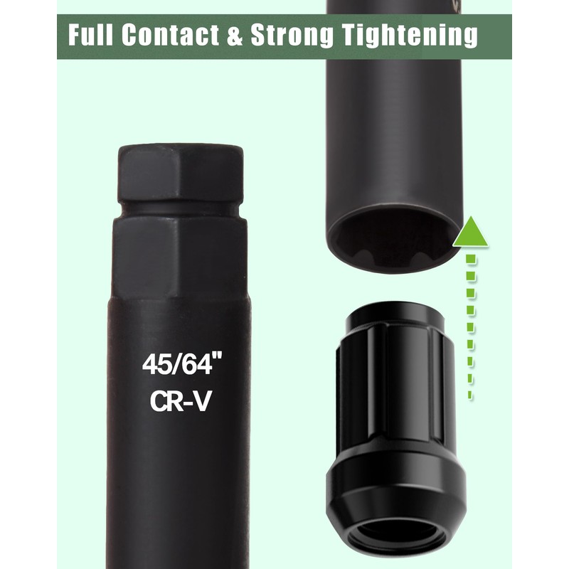 Spline Lug Nut Socket Set 8-Piece for Easy Removal of