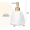 Ceramic Hand Soap Dispenser Liquid for Bathroom, Square Pyramid Lotion