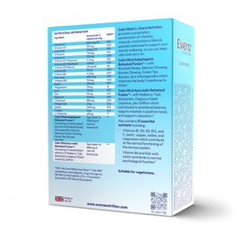 Evera Nutrition Calm Mind, 60 Capsules | Helps Manage Stress, Supports Mental Wellbeing & Psychological Function | 11 Botanicals Including Ashwagandha + 21 Essential Vitamins & Minerals