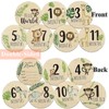 Mtxorvix 7PCS Wooden Baby Monthly Milestone Cards with Announcement Sign,