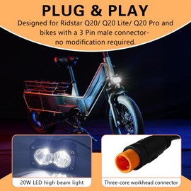 DonDofla Fit for Baja Light Compatible with Ridstar Q20 Headlight for Ebike