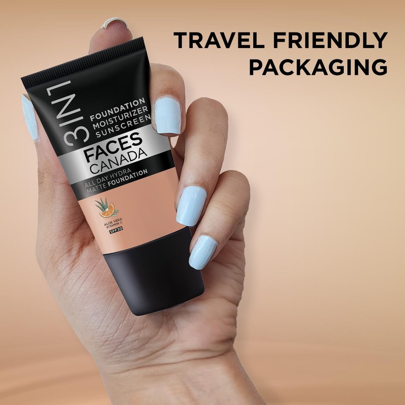 FACES CANADA All Day Hydra Matte Foundation - Mini 3in1
