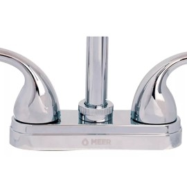CNX Mezcladora Para Lavabo De 1/4 De Vuelta Acero Inox Meer Abs Color Plateado