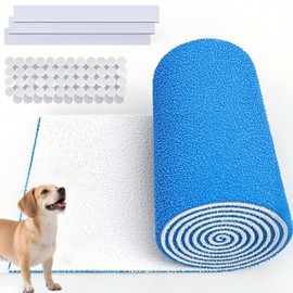 MERV 8 Triple Air Vent Filter, 12"X120" Cut to Size Air Filter Material, Blue & White Electrostatic Vent Filter Kit for Home Floor, Ceiling, Grilles, HVAC Vent, Compression Packing