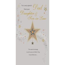 Piccadilly Greetings Regal Publishing Classic Father's Day Card Dad from Daughter and Son in Law - 9 x 6 inches (C88252)