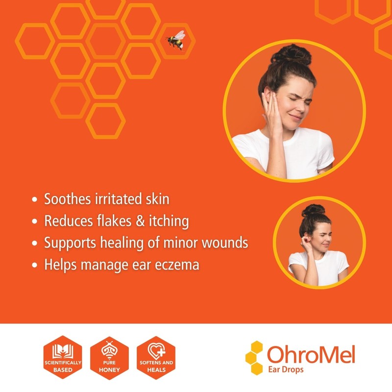 OhroMel Pure Honey Ear Drops 10ml – Relief for Dry,