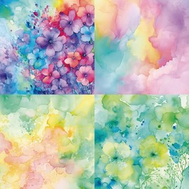 Vintage Scrapbook Paper Pad Floral Patterned Paper 6×6,24 Sheets Single-Sided Flower Scrapbooking CardStock Papers Pad for Holiday Cardmaking DIY Origami Decorative Craft Papers.