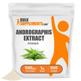 BULKSUPPLEMENTS.COM Andrographis Extract Powder - Herbal Supplement Powder, Andrographis paniculata - Gluten Free - 1000mg per Serving, 1000 Servings (1 Kilogram - 2.2 lbs)