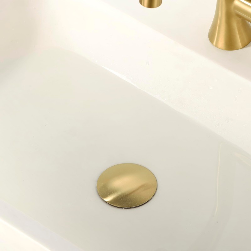 Luxier DS02-TG 1-5/8 in. Brass Bathroom and Vessel Sink Push