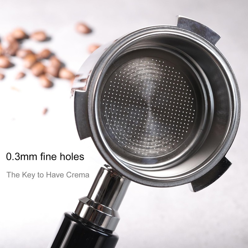 Bottomless Portafilter 51 mm for DeLonghi Dedica EC680/EC685/EC785/EC820/EC850/EC860, with 2