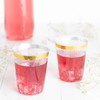 PLASTICPRO Disposable 8 oz Crystal Clear Plastic Tumblers With Gold