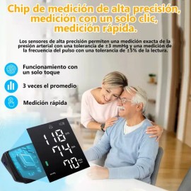 Tensiómetro Digital Con Usb, En Español, Color Negro Brazo Negro                                                                                      
