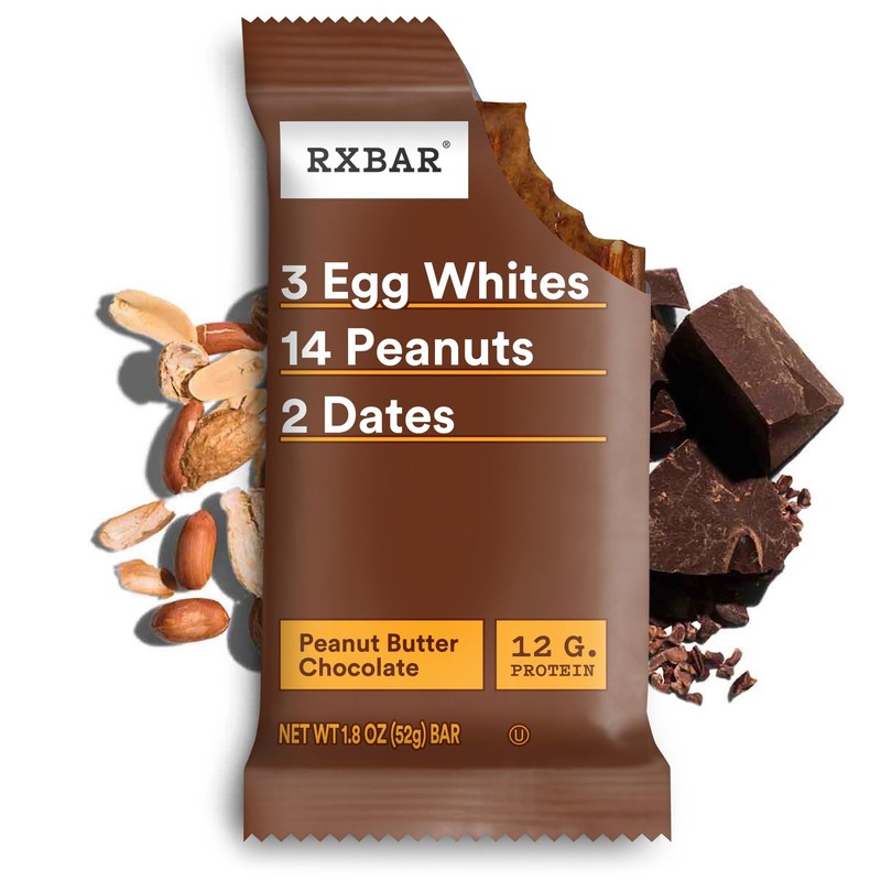 RXBAR Protein Bars, Protein Snack, Snack Bars, Peanut Butter Chocolate,