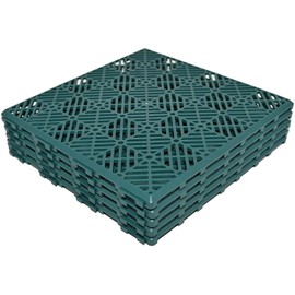 Ram© 5 x Garden Interlocking Patio Garden Decking Waterproof Vegetable Garden Decking Path Green Plastic Tiles